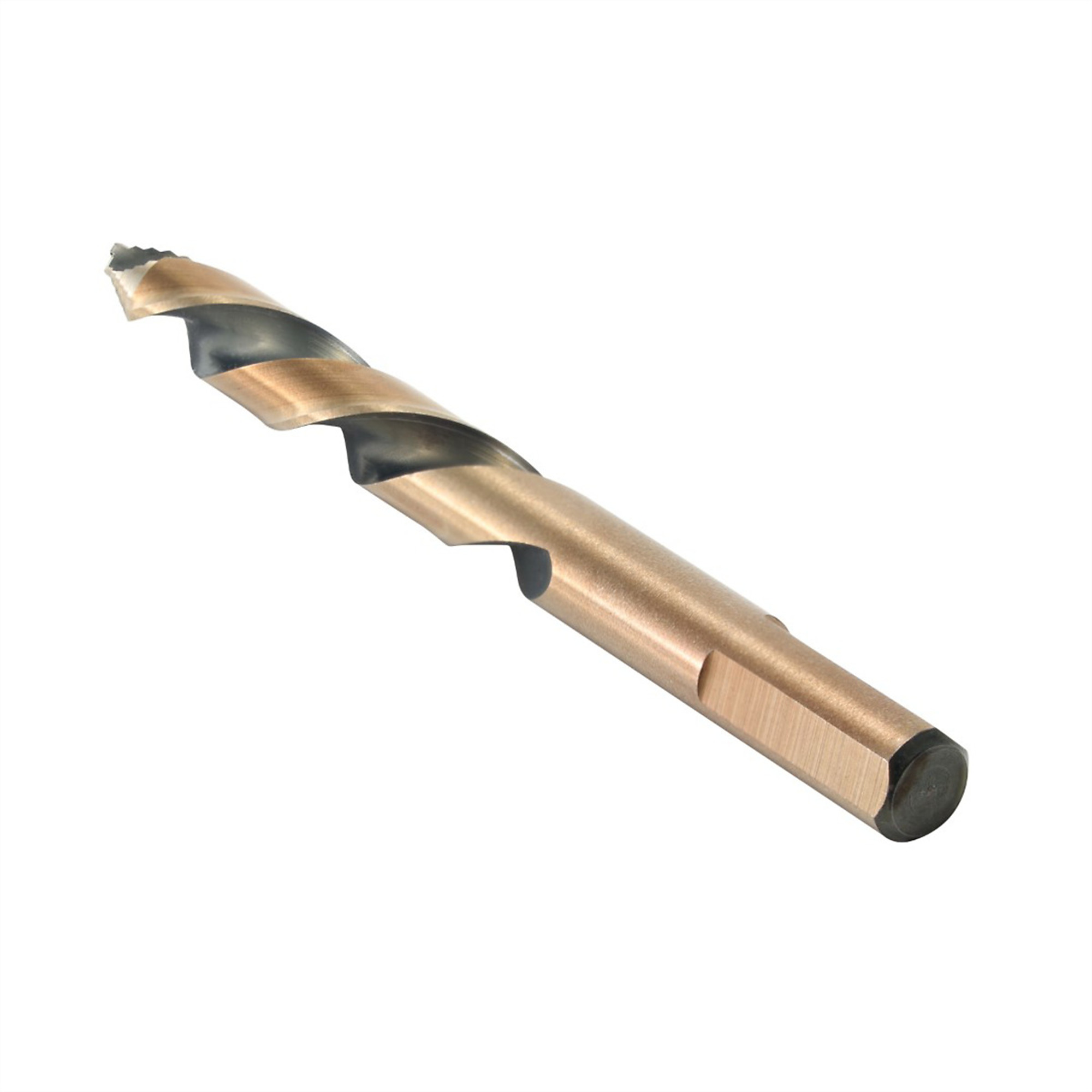 KnKut 5-Piece Left Hand Step Point Mechanics Length Drill Bit Set — 1/8in., 3/16in., 1/4in., 5/16in., 3/8in., Made in USA, Model# KNK5KK10-LH